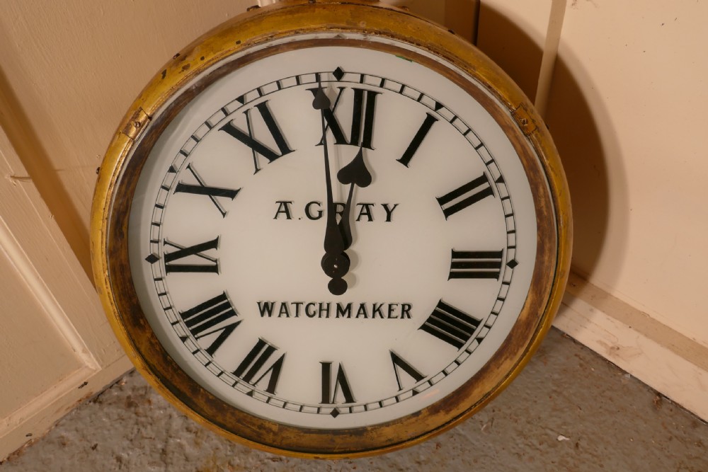A Watch Makers Shop Trades Sign, Giant Pocket Watch View III