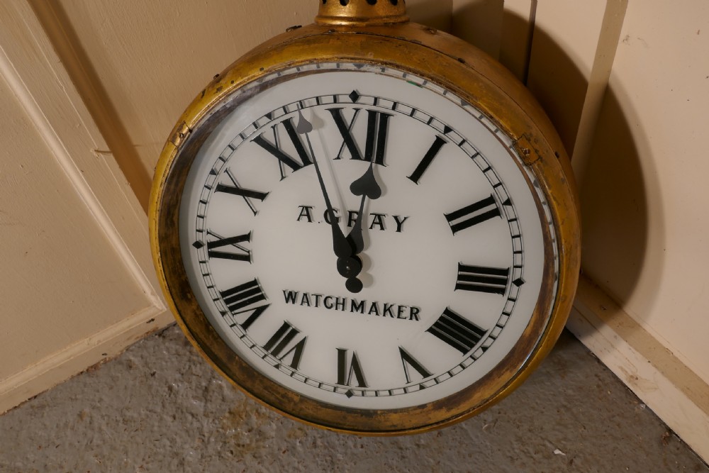 A Watch Makers Shop Trades Sign, Giant Pocket Watch View VI