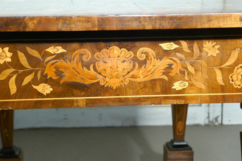 Early 19th Century Dutch Marquetry Inlaid Walnut Centre Table  View VII