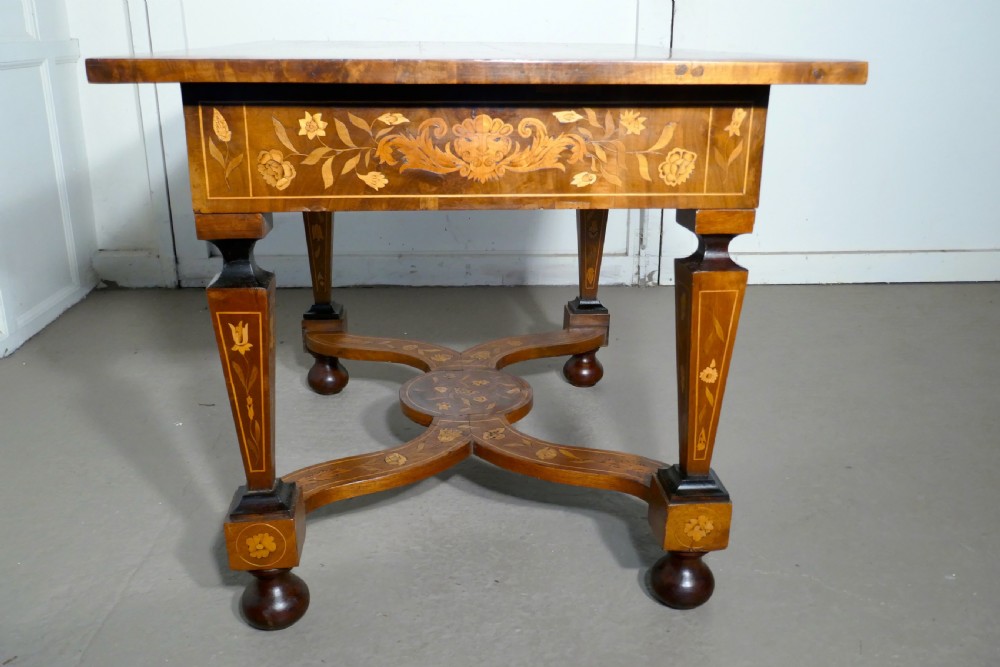 Early 19th Century Dutch Marquetry Inlaid Walnut Centre Table  View VIII