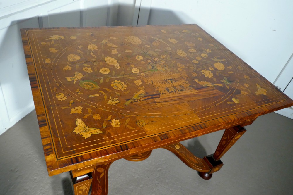 Early 19th Century Dutch Marquetry Inlaid Walnut Centre Table  View XV