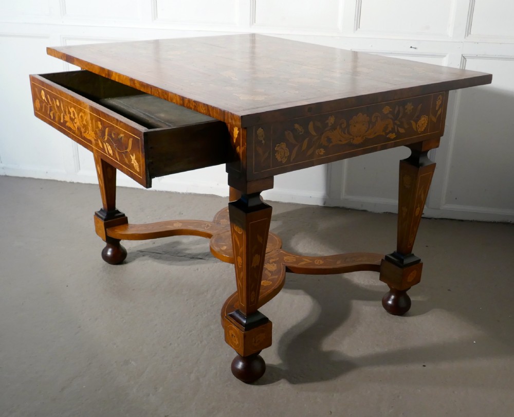 Early 19th Century Dutch Marquetry Inlaid Walnut Centre Table  View XVI