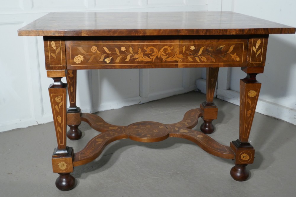 Early 19th Century Dutch Marquetry Inlaid Walnut Centre Table  View XVIII