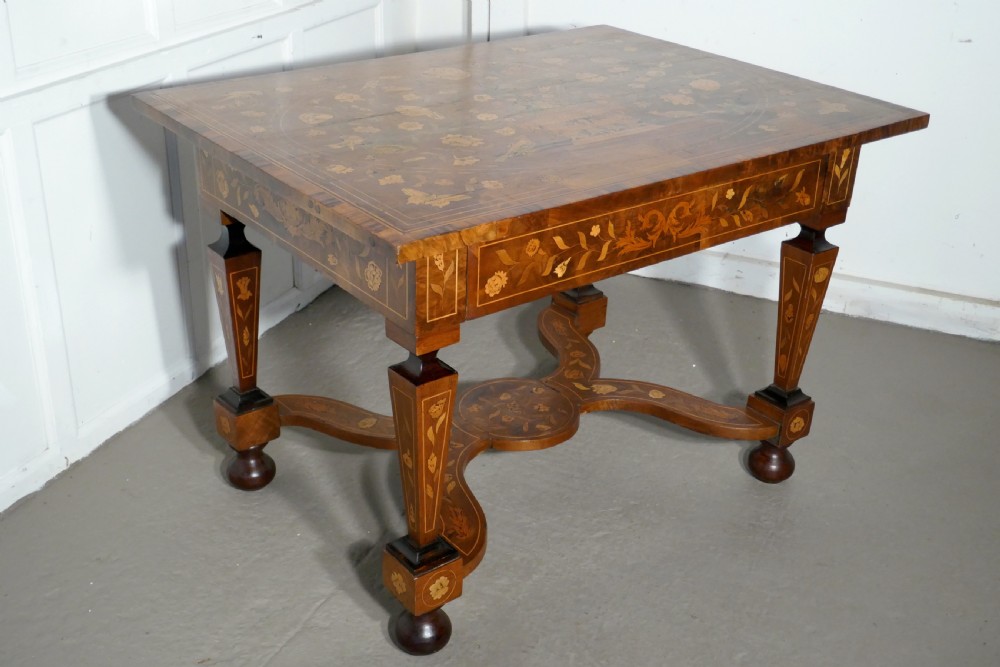 Early 19th Century Dutch Marquetry Inlaid Walnut Centre Table  View XX