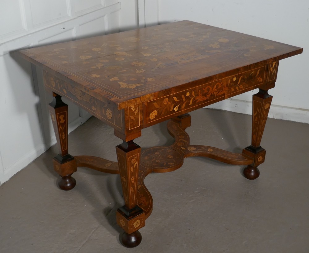 Early 19th Century Dutch Marquetry Inlaid Walnut Centre Table  View XXI