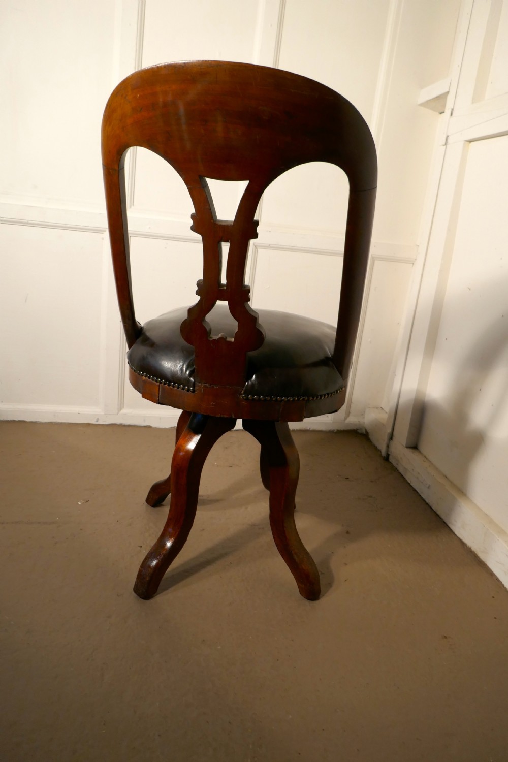 A Victorian Swivelling Mahogany Office Chair or Desk Chair   View VI