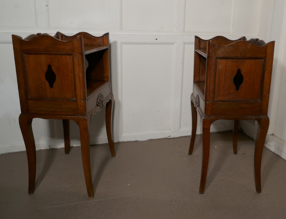 Pair of French Country Oak Bedside Cabinets  View VII