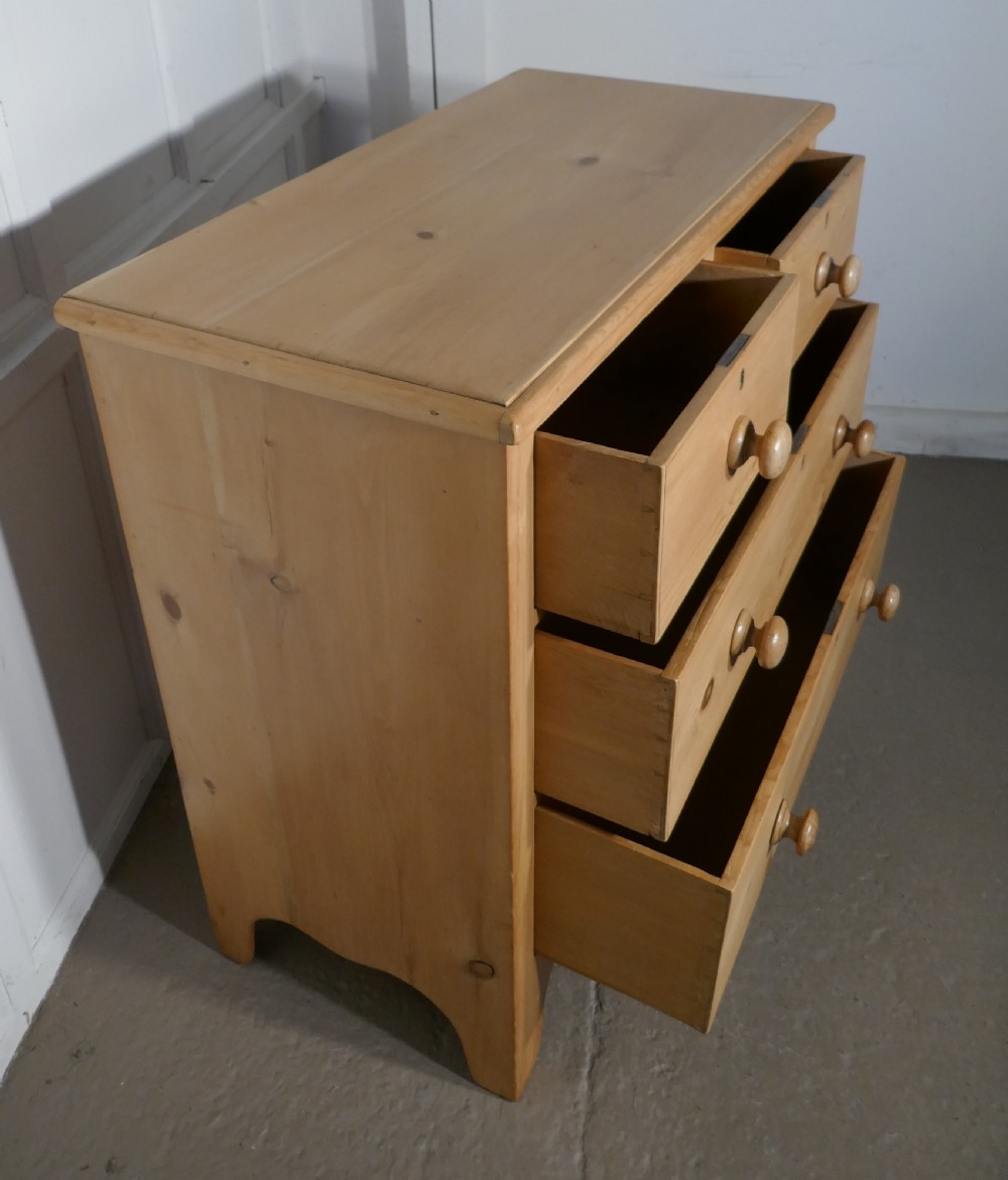 Charming Old Georgian Pine Chest of Drawers  View II
