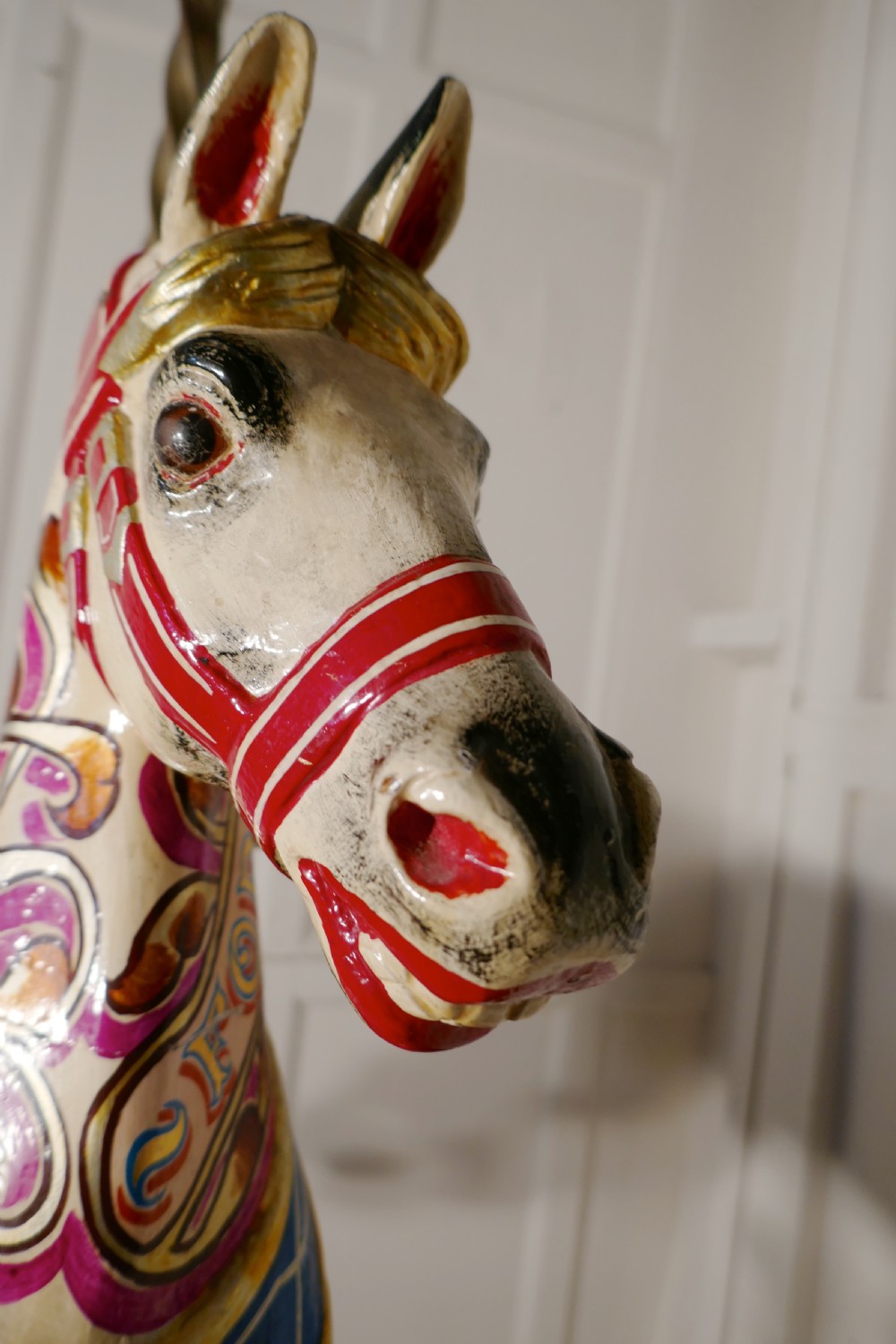 Small 19th Century painted Wooden Carousel Galloper or Fair Ground Horse View IV