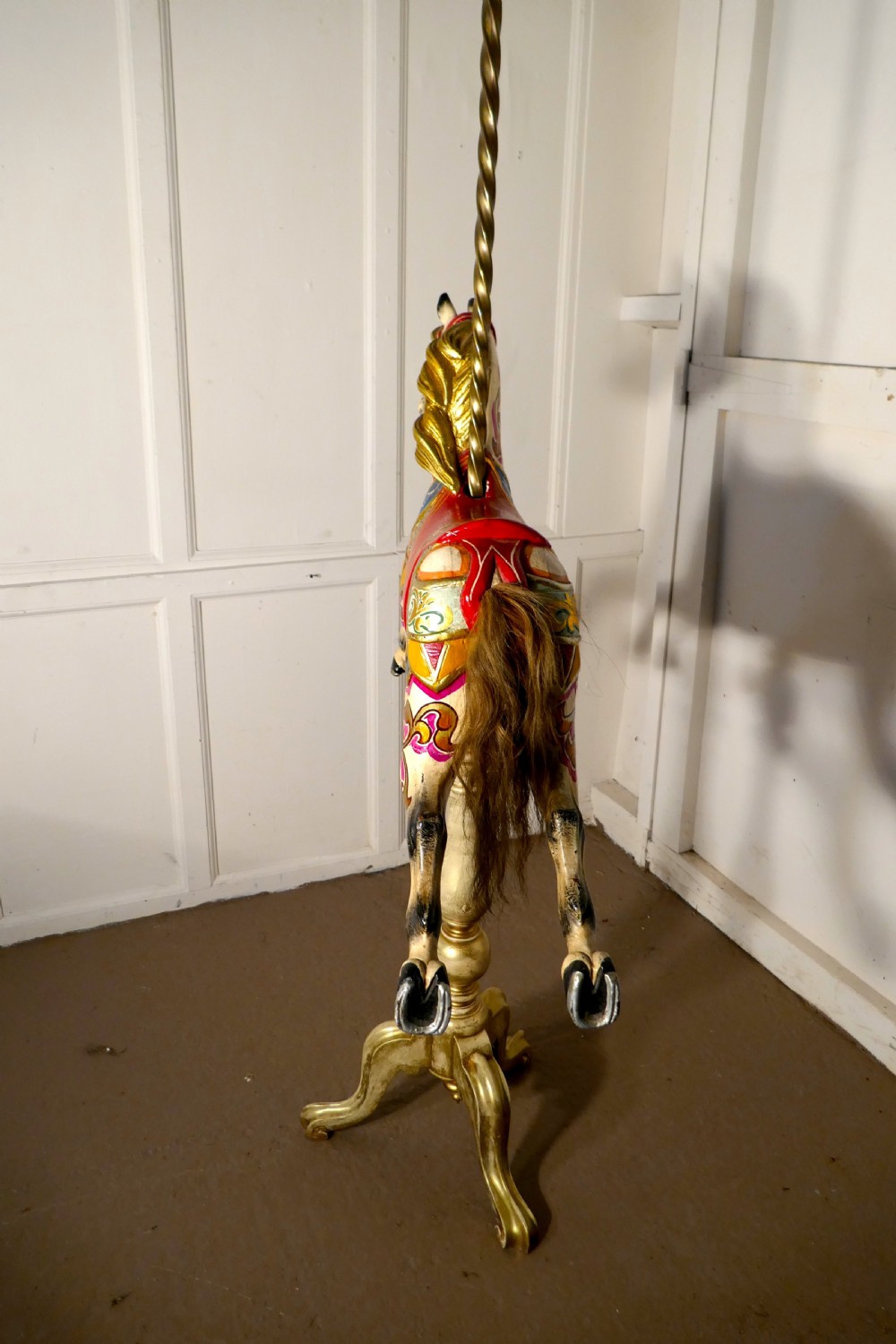 Small 19th Century painted Wooden Carousel Galloper or Fair Ground Horse View XI