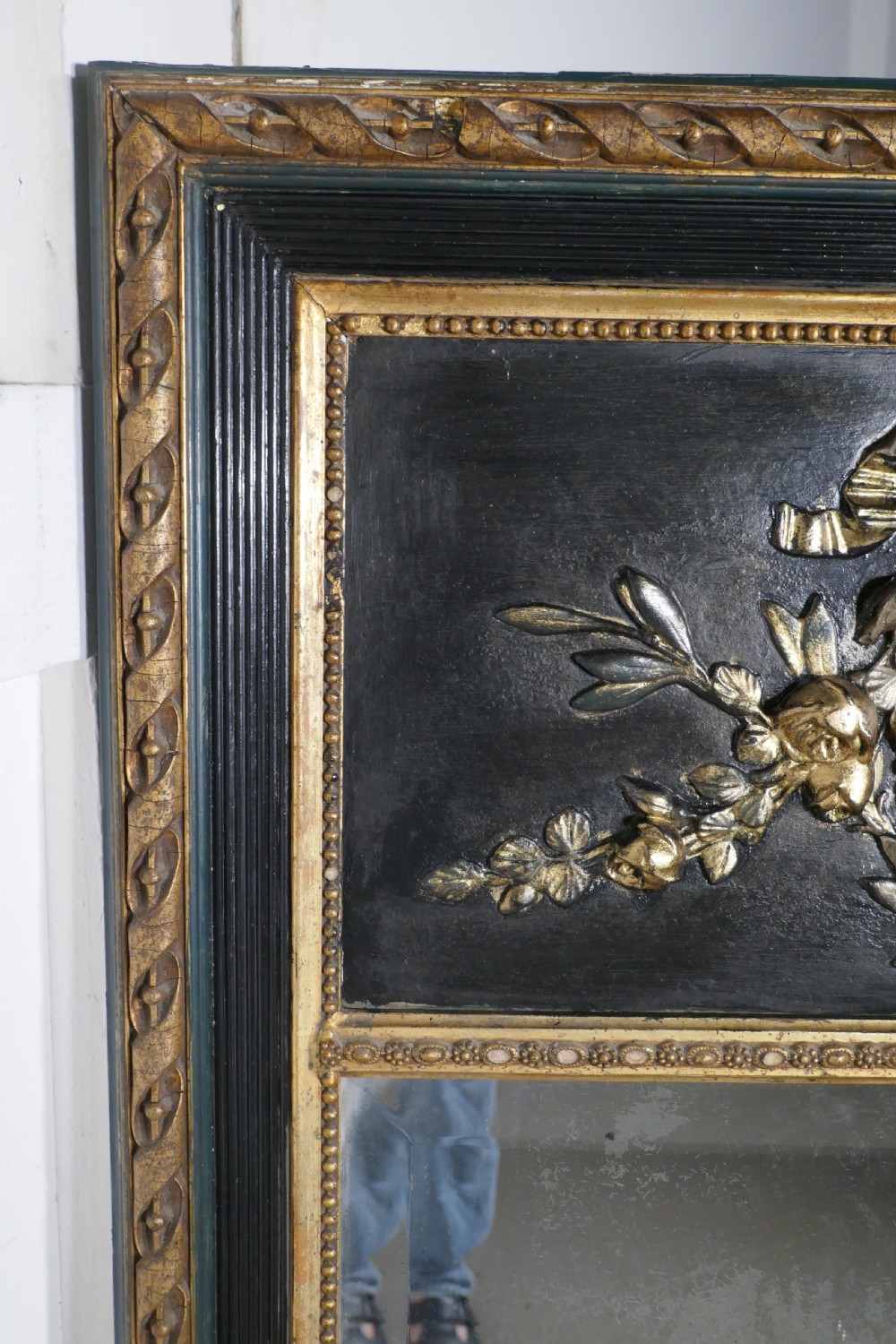 French Trumeau Style Console Mirror   View VII