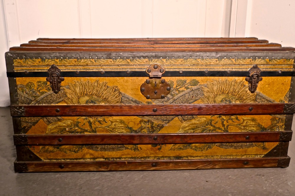 19th Century Portuguese Vintage Travel Chest or Steamer Trunk,   View VII