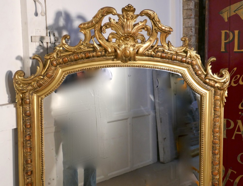 A Large 19th Century French Gilt Wall Mirror View V