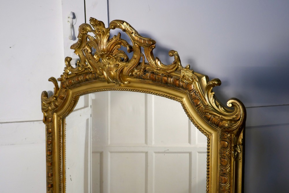 A Large 19th Century French Gilt Wall Mirror View VI