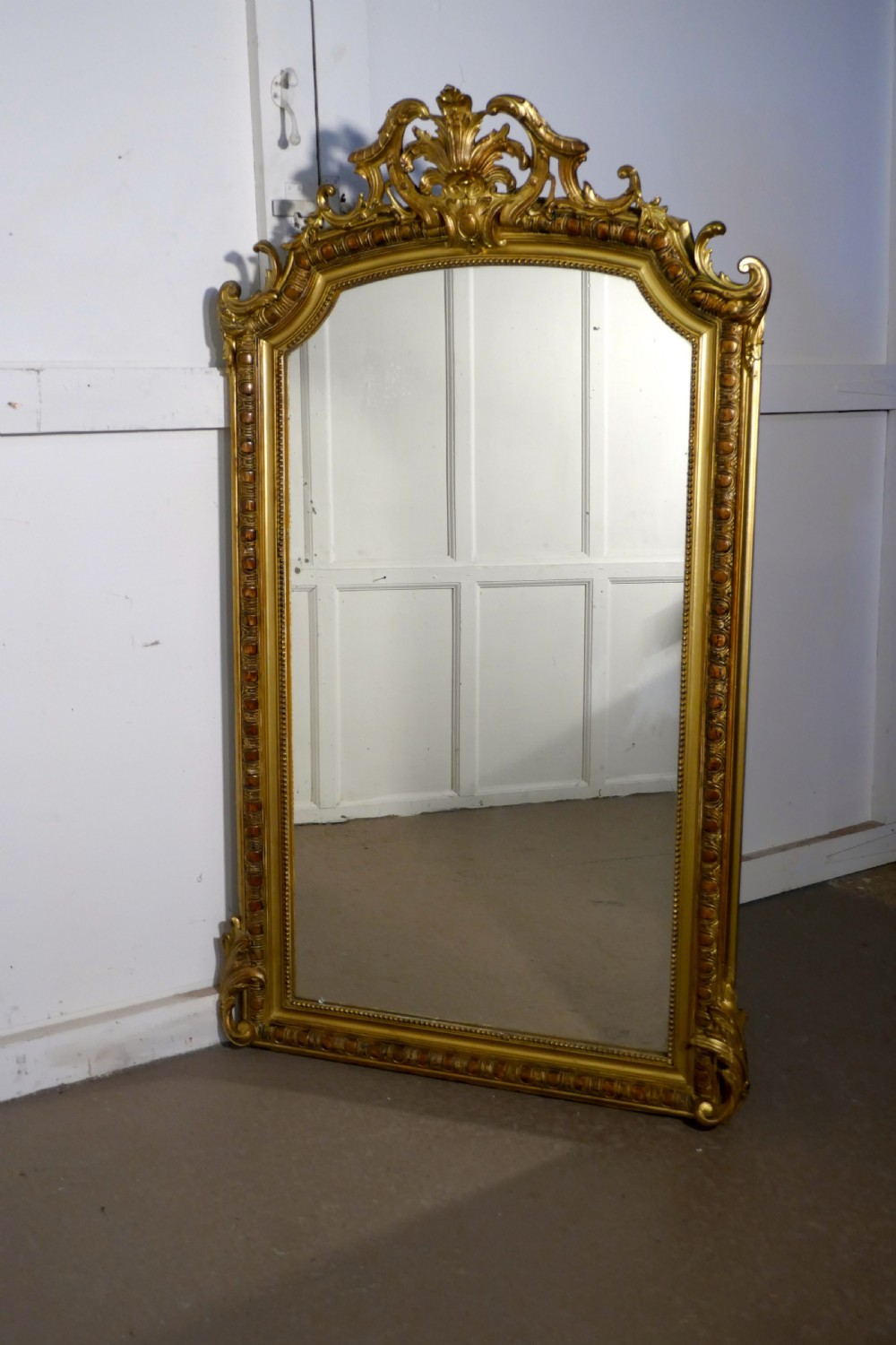 A Large 19th Century French Gilt Wall Mirror View VII