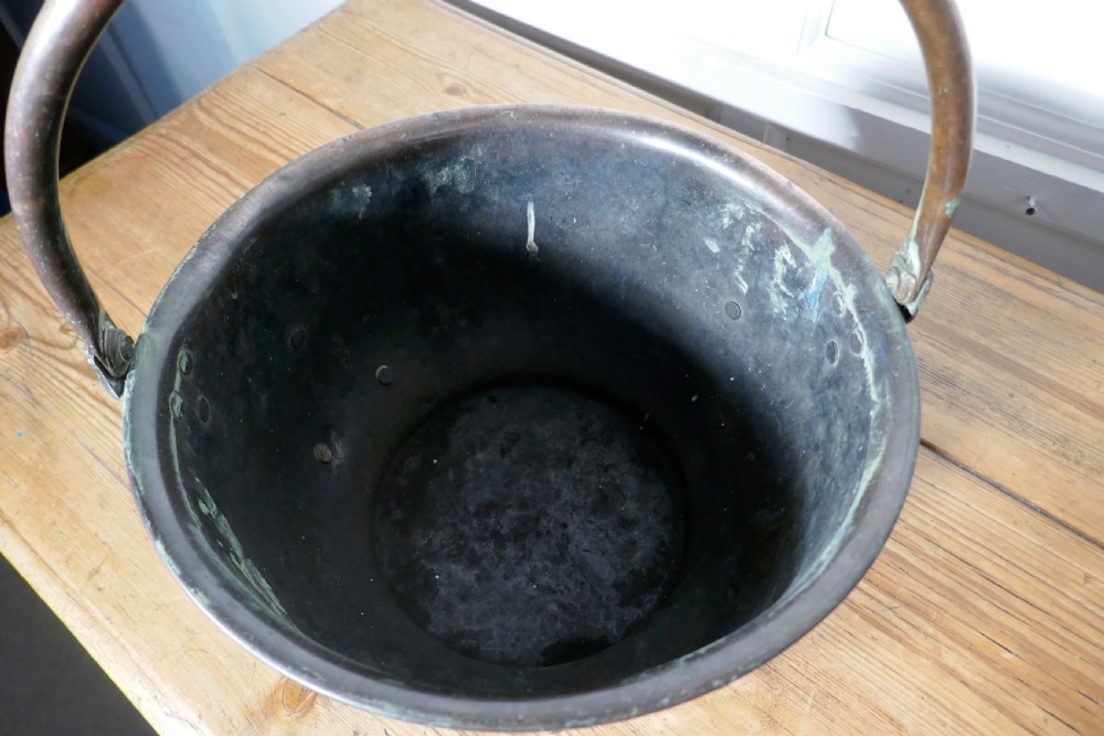 Art Nouveau Copper Coal or Log Bucket View III