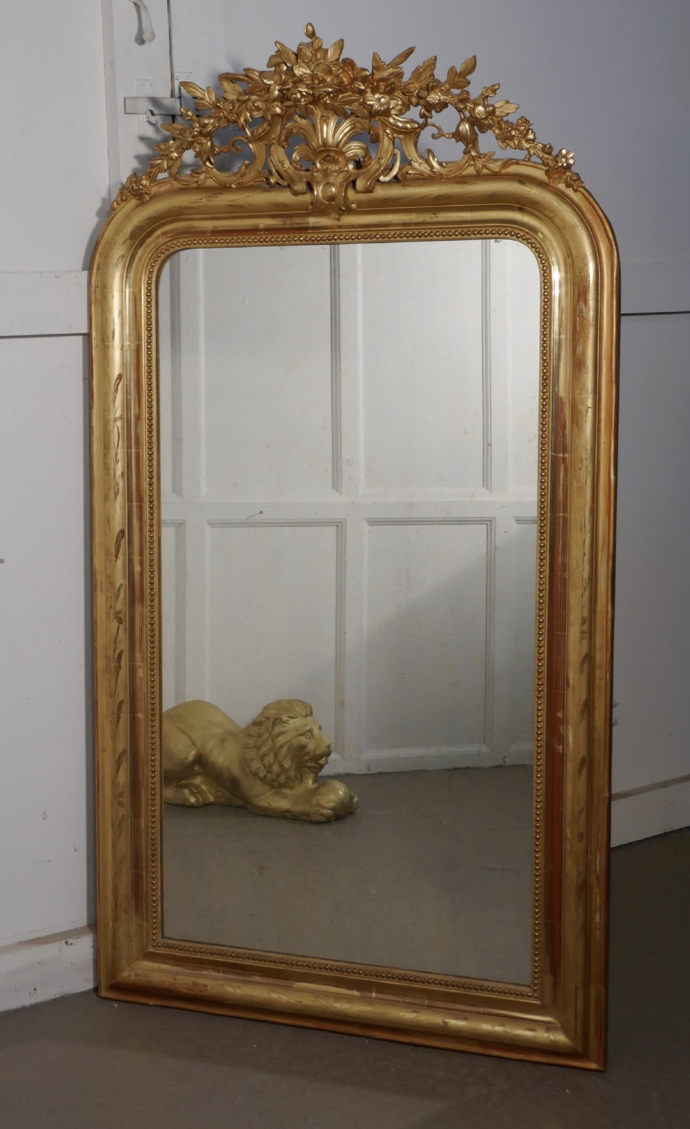 19th Century French Gilt Louis Philippe Wall Mirror View VI
