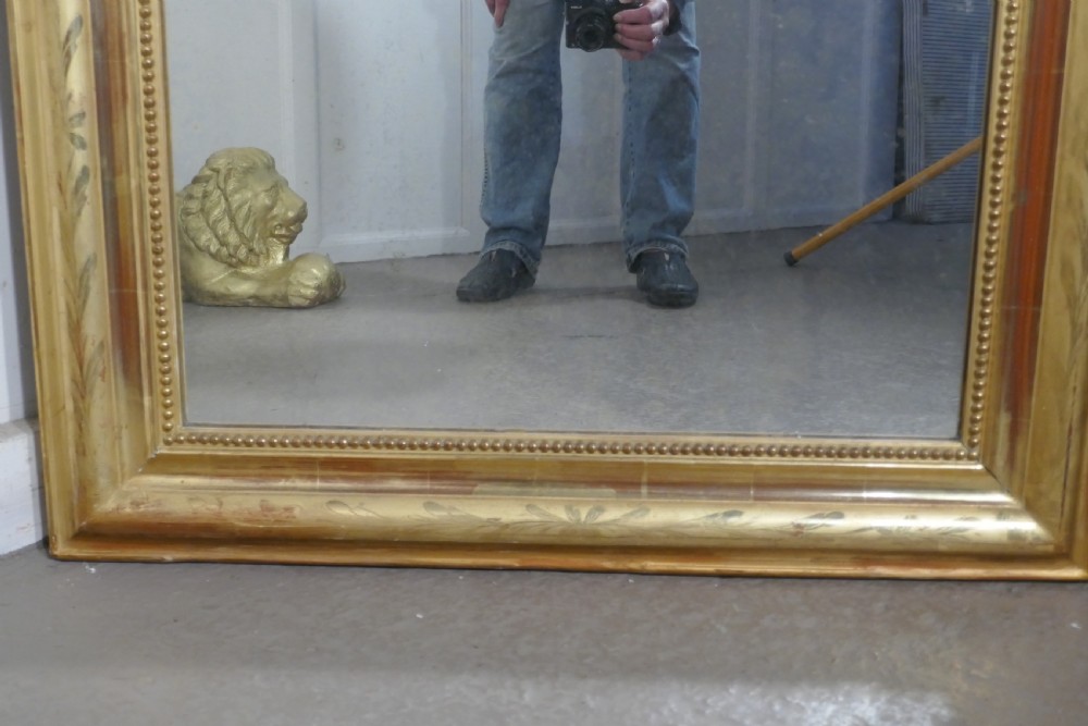 19th Century French Gilt Louis Philippe Wall Mirror View IX