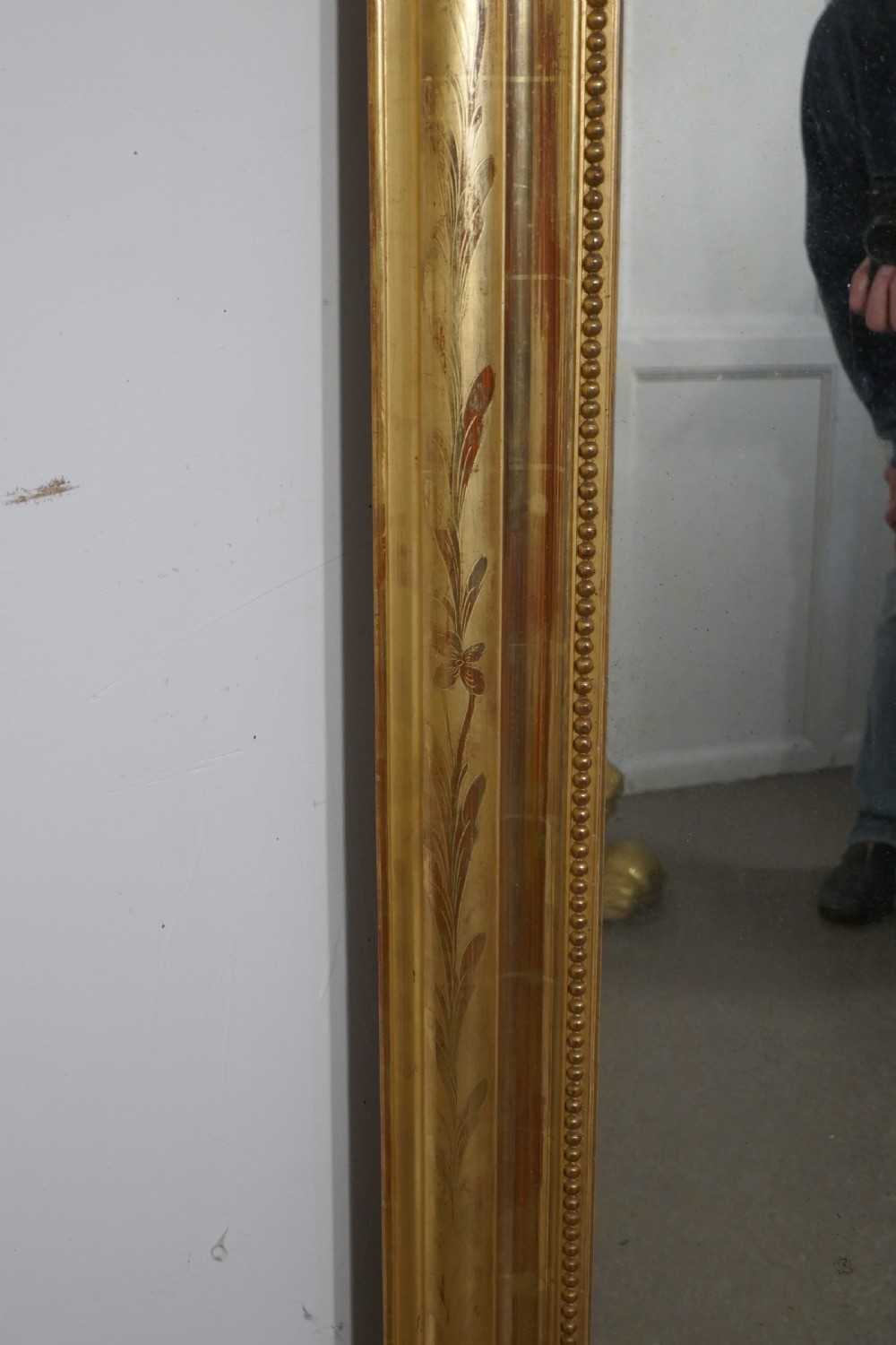 19th Century French Gilt Louis Philippe Wall Mirror View X