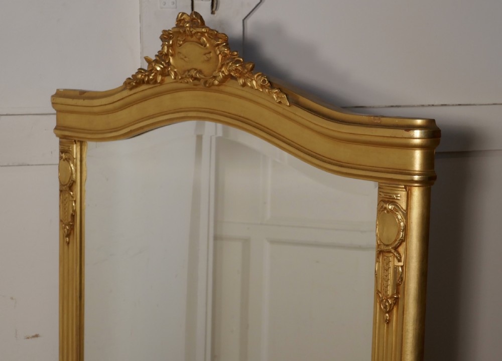 Large 19th Century Napoleon III French Gilt Wall Mirror  View VII