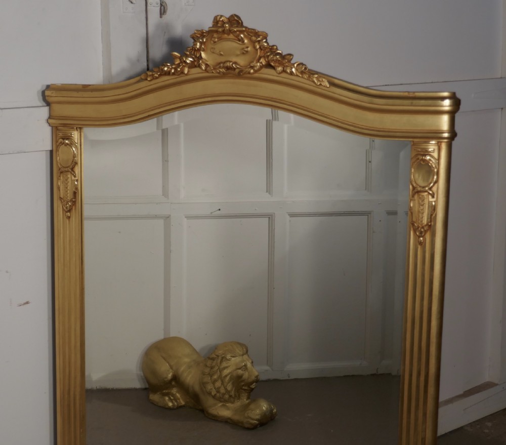 Large 19th Century Napoleon III French Gilt Wall Mirror  View X