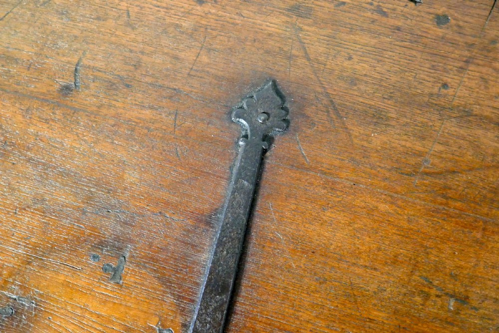 18th Century Heavy Iron Banded Traveling Silver Sea Chest View X