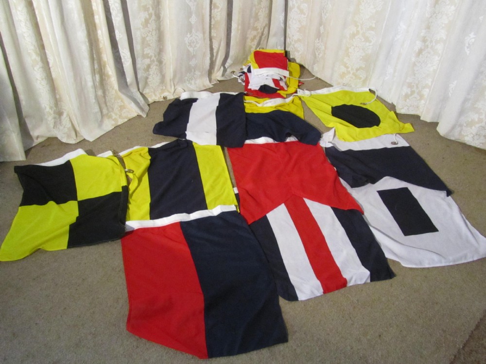 A Set Of Maritime 43 Large Signalling  Flags View III