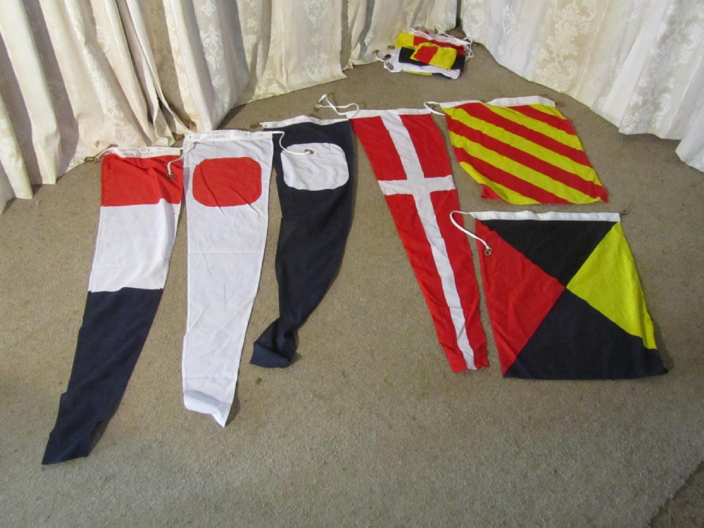 A Set Of Maritime 43 Large Signalling  Flags View IV
