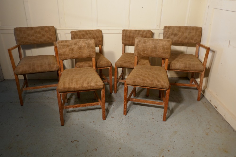 Limed Oak Extending Dining Table and set of 6 Chairs View V