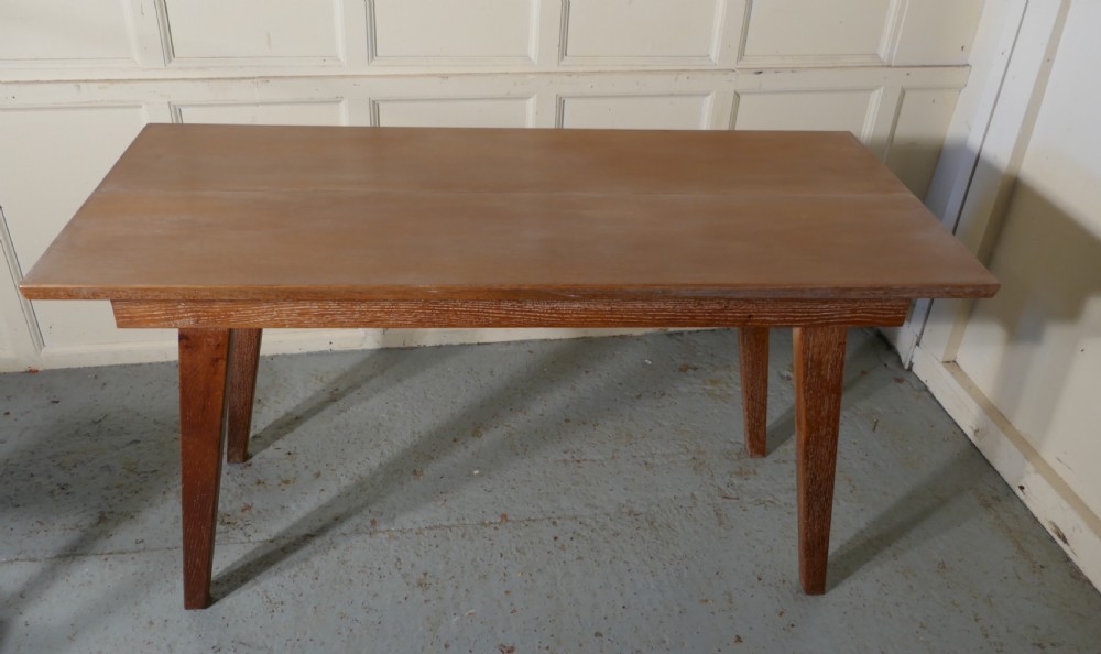 Limed Oak Extending Dining Table and set of 6 Chairs View IX