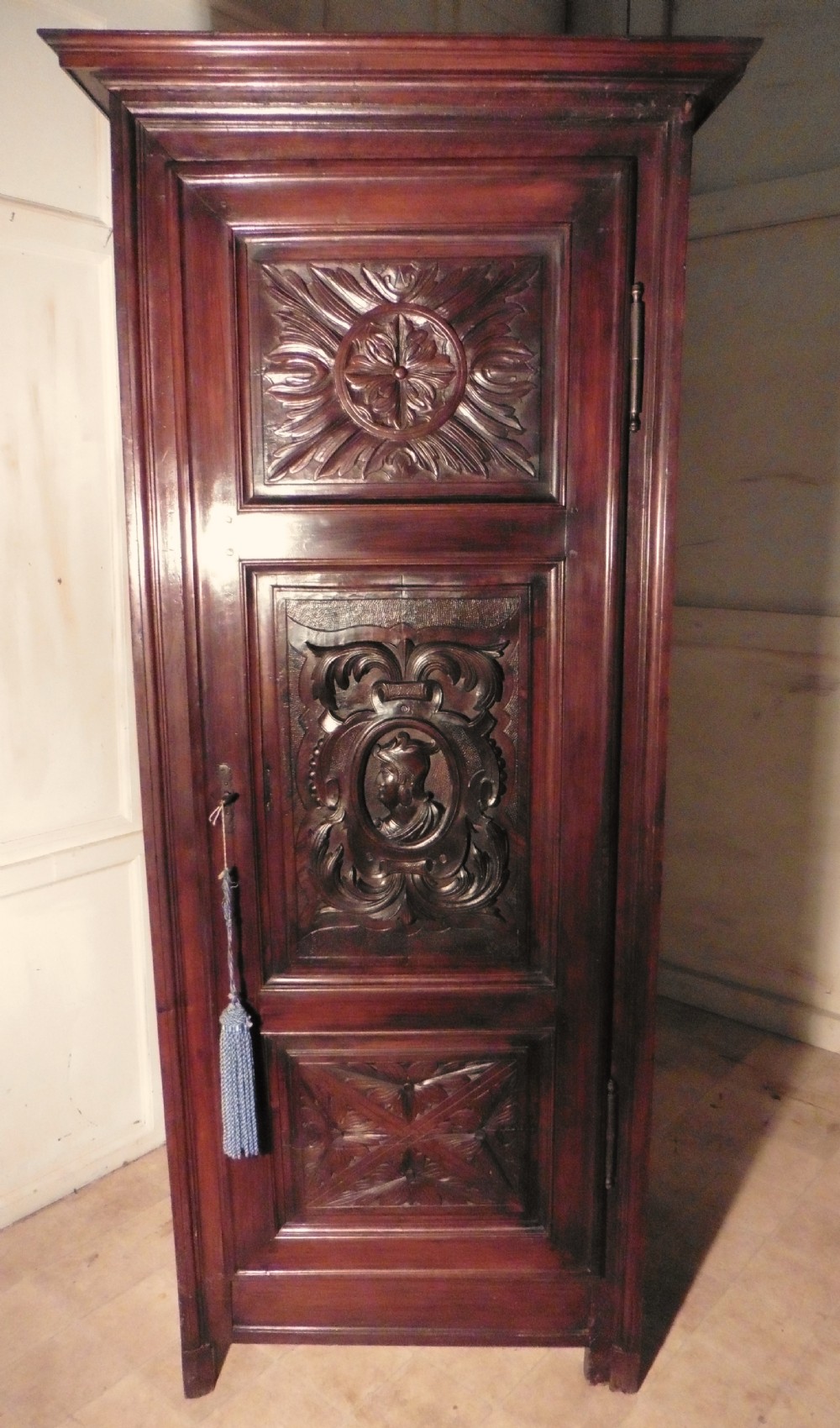 17th Century French Carved Oak Hall Cupboard