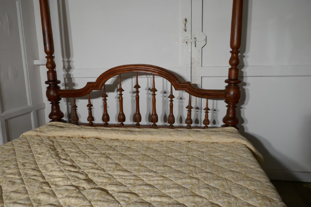 Colonial Raj Four Poster 6ft Bed, Anglo Indian Carved 4 Poster Large Double Bed View VIII