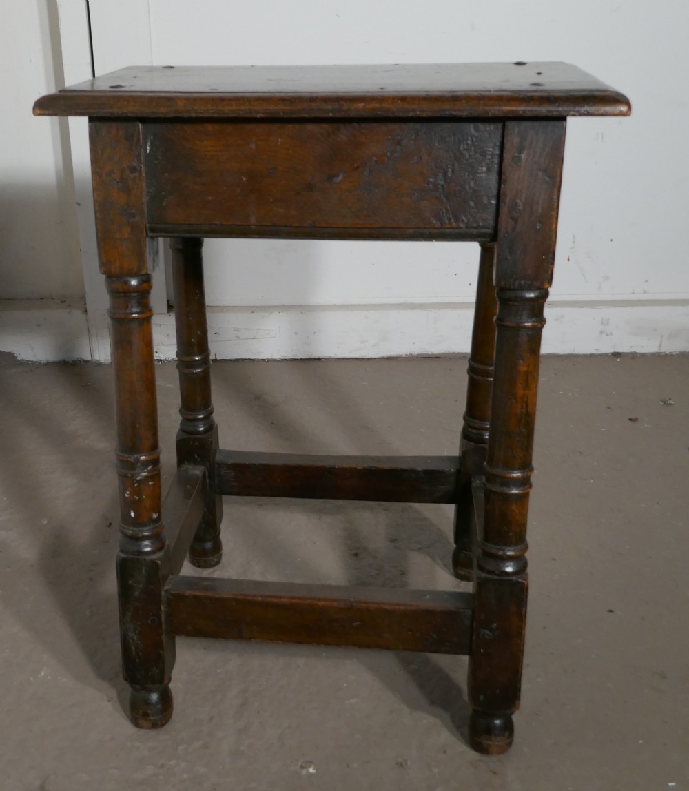 Early 19th Century Oak Joint or Coffin Stool View VII