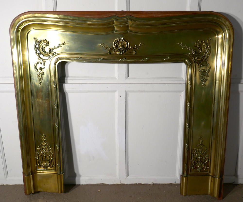 French 19th Century Brass Fire Place Surround