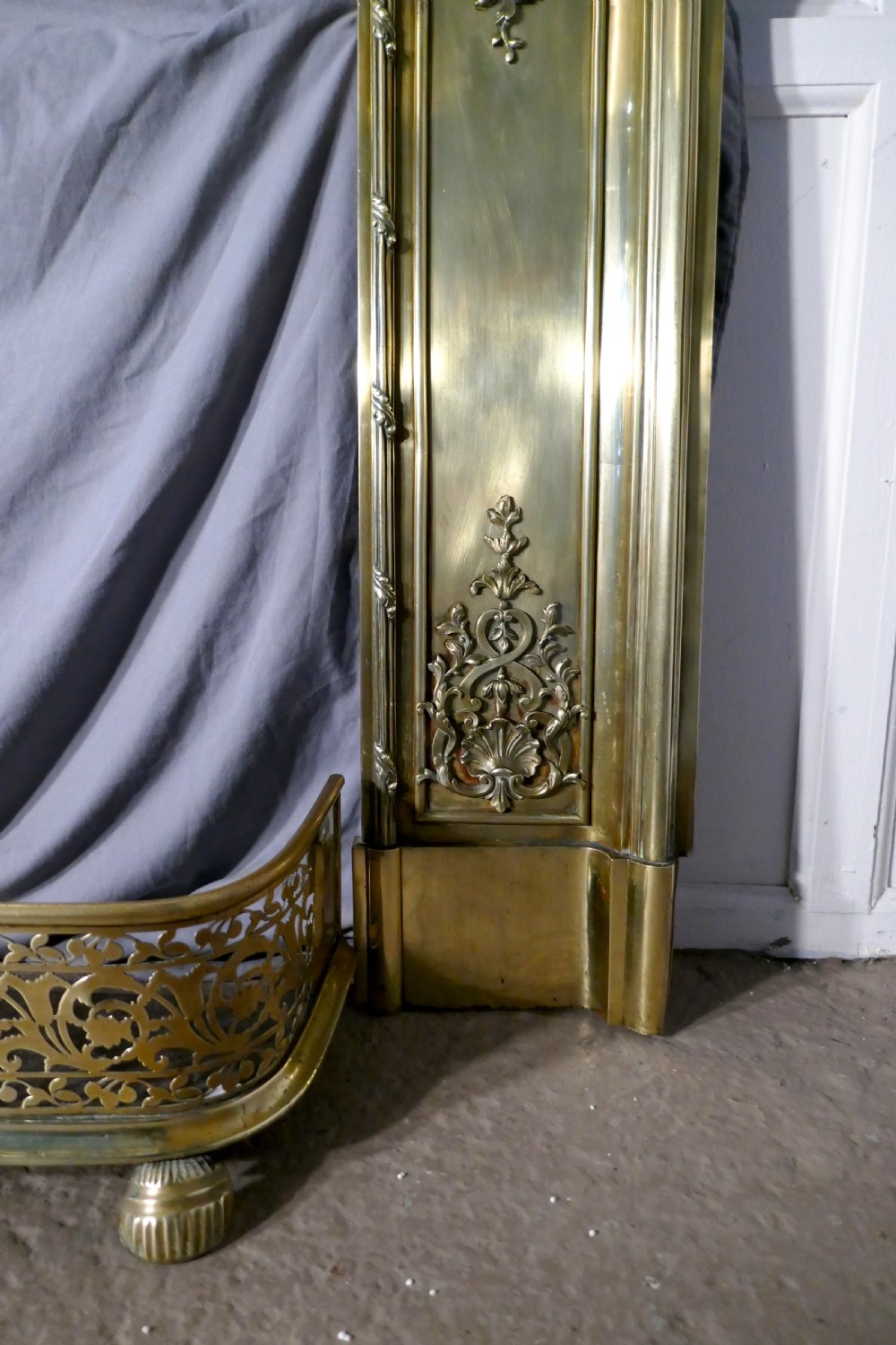 French 19th Century Brass Fire Place Surround View IV