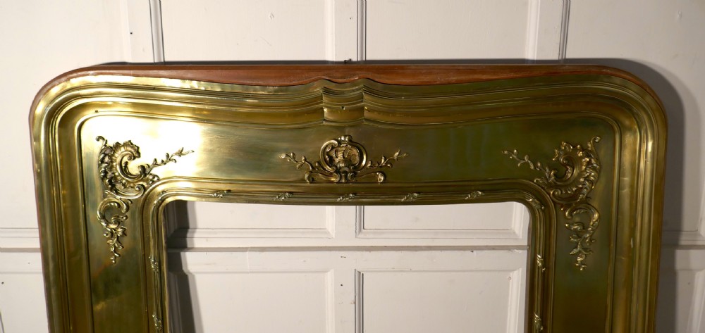 French 19th Century Brass Fire Place Surround View X