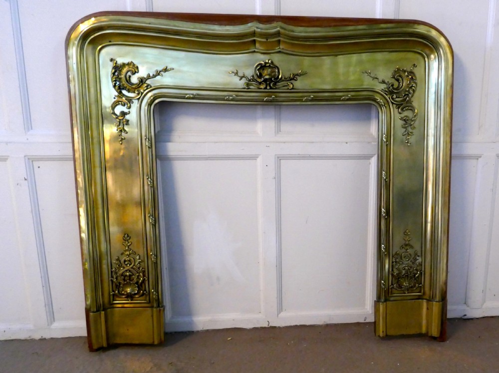 French 19th Century Brass Fire Place Surround View XI