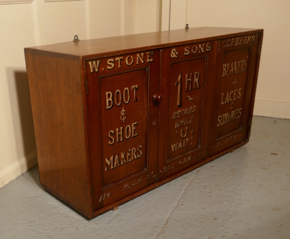 Victorian Boot & Shoe Makers Shop Cupboard, Shop Display  View IV