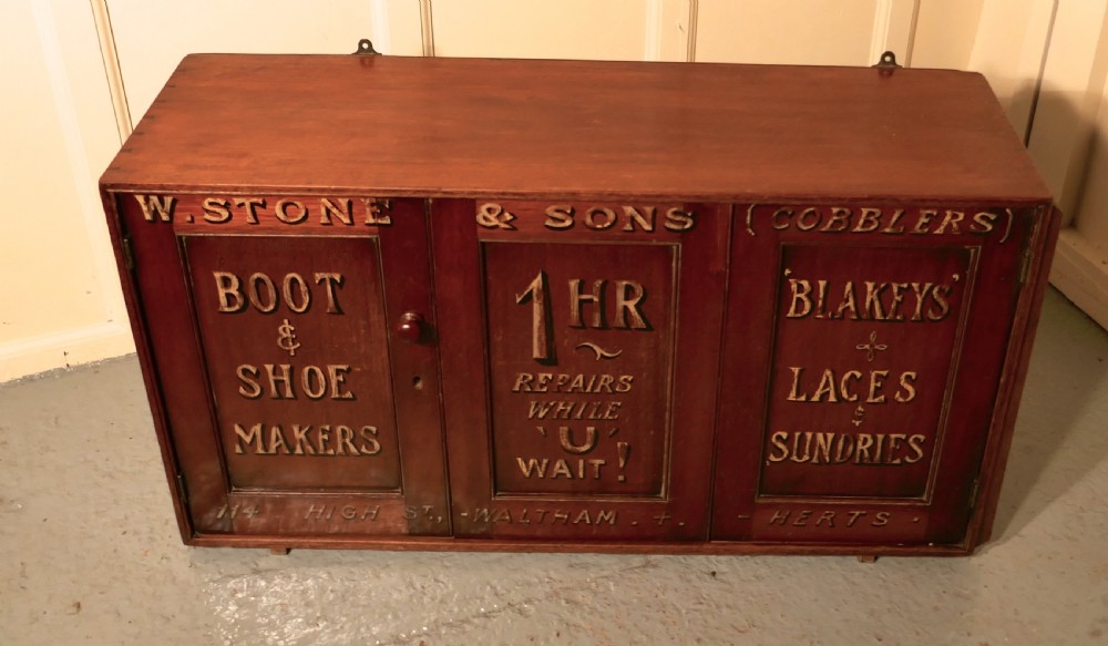 Victorian Boot & Shoe Makers Shop Cupboard, Shop Display  View V
