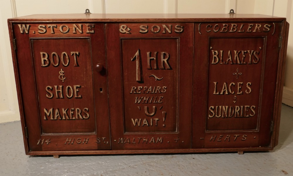 Victorian Boot & Shoe Makers Shop Cupboard, Shop Display 