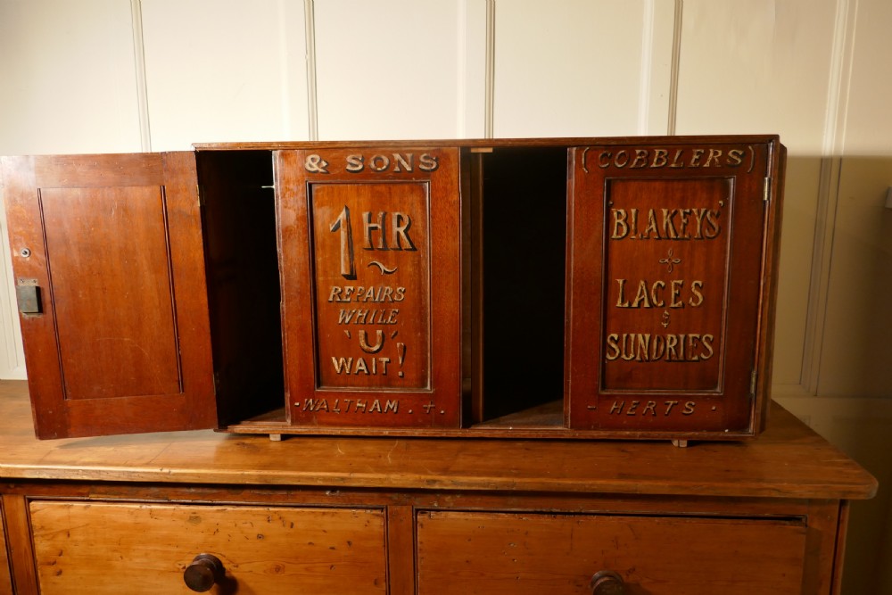 Victorian Boot & Shoe Makers Shop Cupboard, Shop Display  View VIII