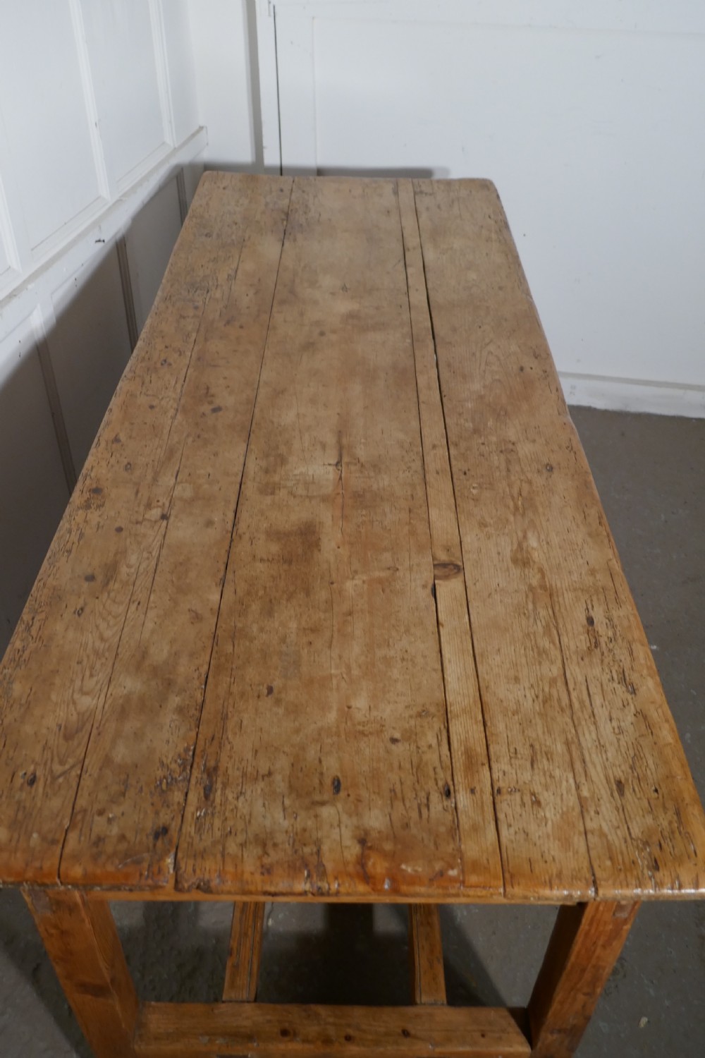 Sturdy Rustic Pine Farmhouse Table View II