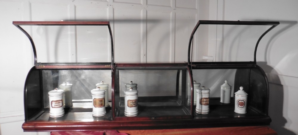 Large Victorian Mahogany Shop Display Counter Cabinet,   View II