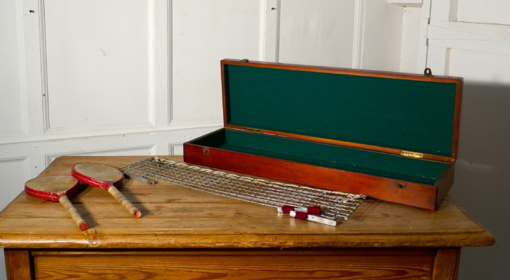 Vintage Edwardian Ping Pong or table Tennis set by Quiggins View V