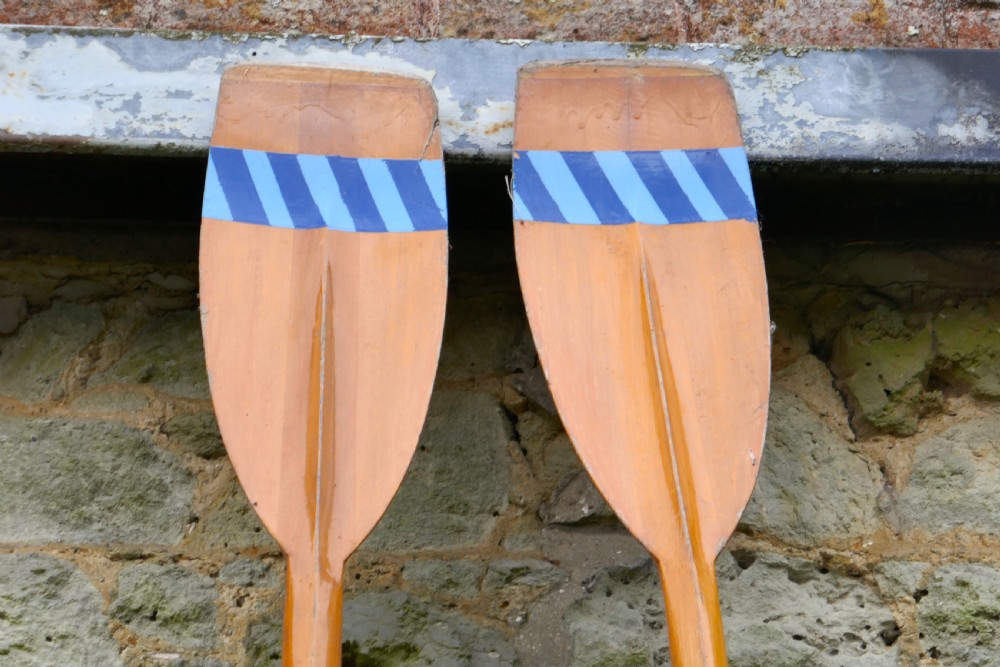 A Pair of  Very Long Racing Sculls or Oars from Eton College Windsor  View V