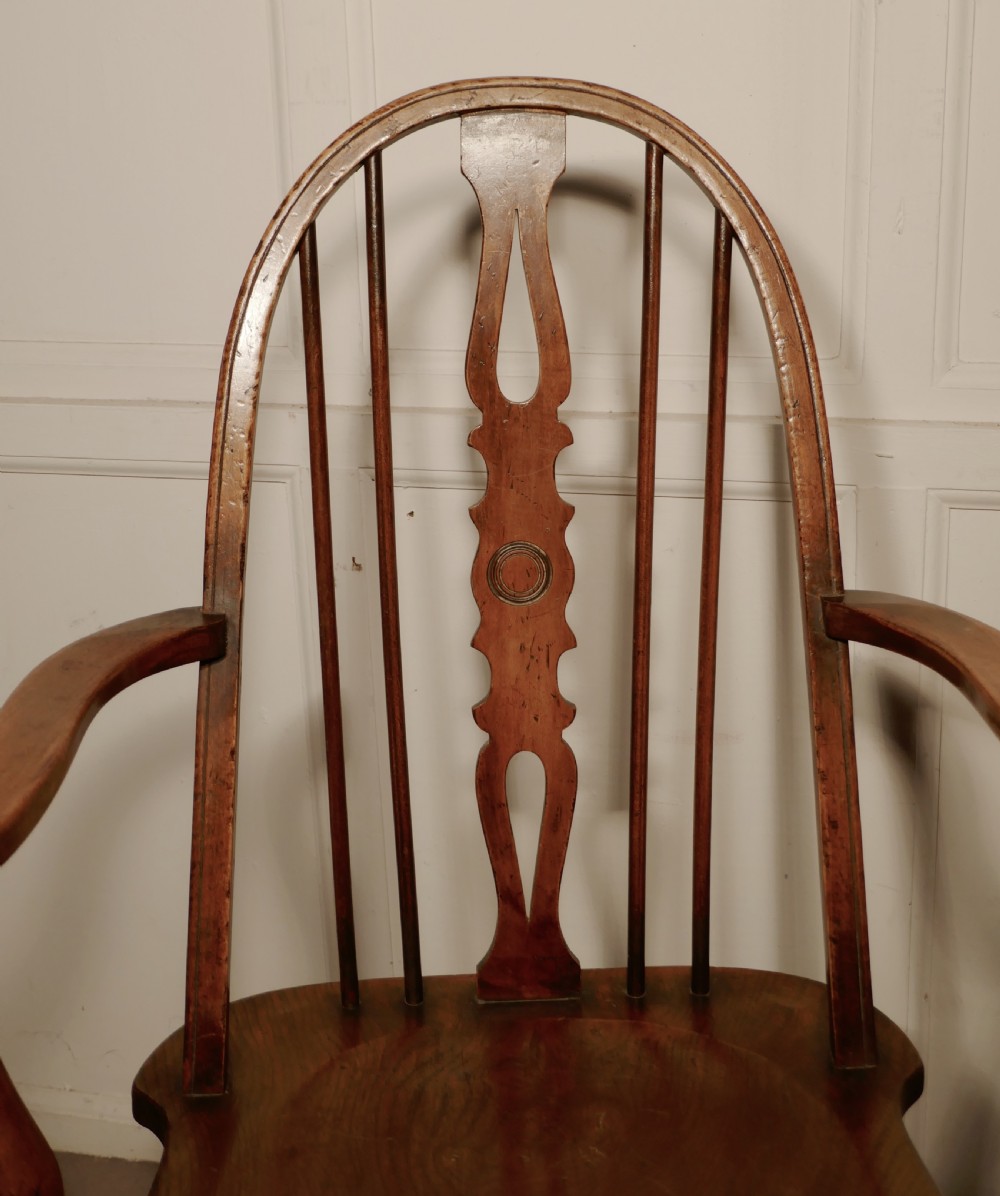 Set of 6 Beech & Elm Arts and Crafts High Back English Windsor Chairs,  View IX