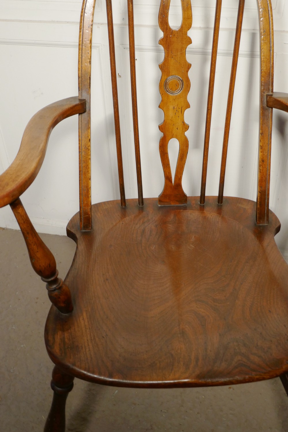 Set of 6 Beech & Elm Arts and Crafts High Back English Windsor Chairs,  View X
