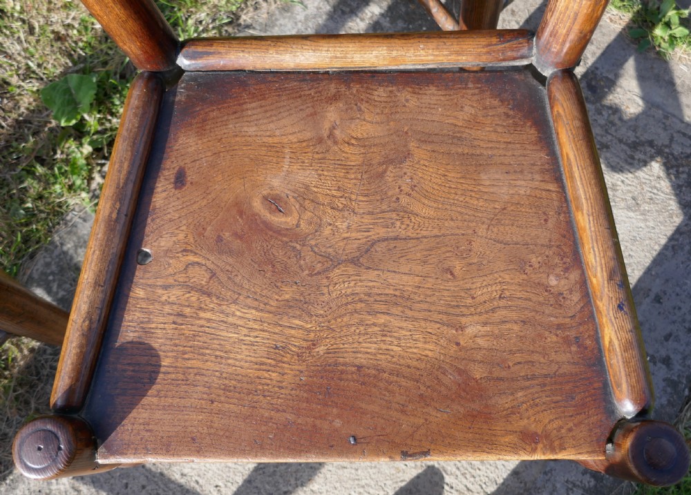 Set of 6 Early 19th Century Elm and Ash Country Chairs View X