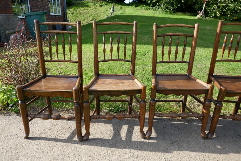 Set of 6 Early 19th Century Elm and Ash Country Chairs View VIII