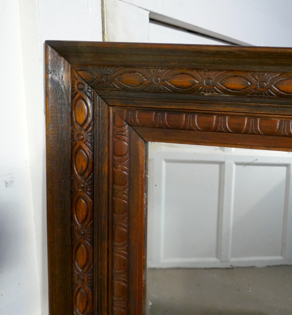 A 19th Century Carved Oak Mirror View VI